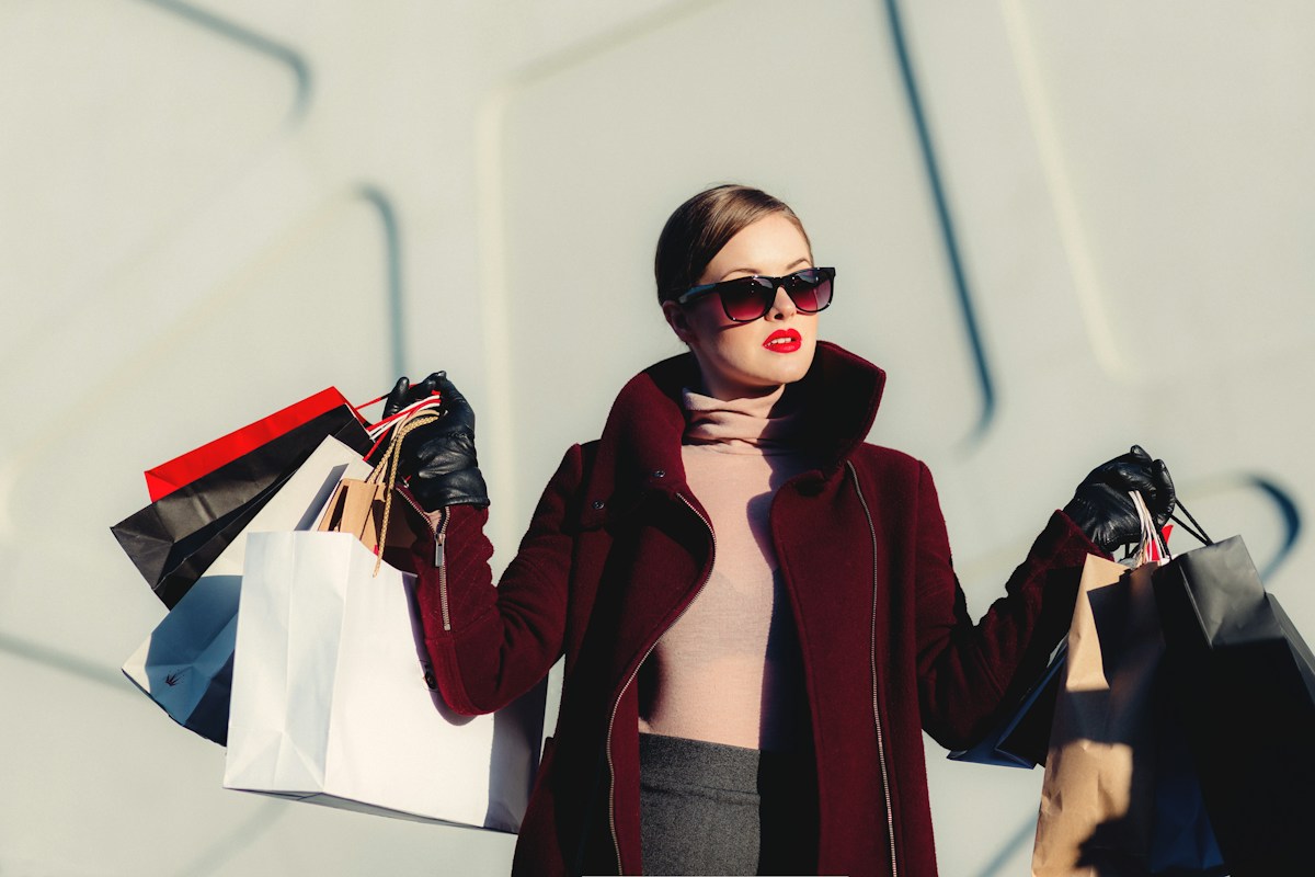 Woman wearing a contemporary layered look